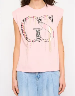 T-Shirt w romby z paskami