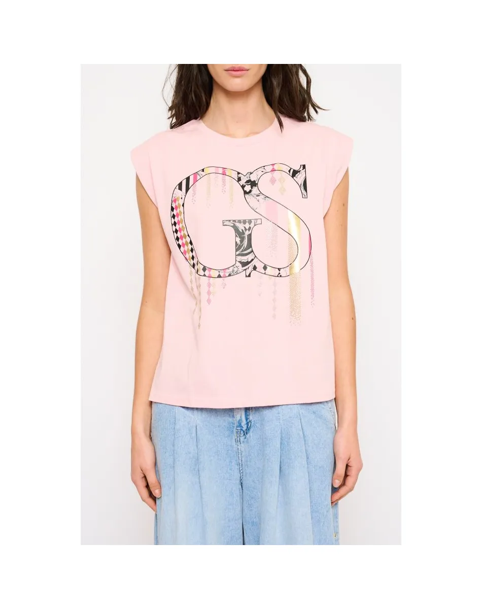 T-Shirt w romby z paskami