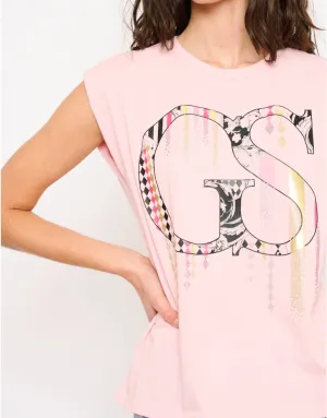 T-Shirt w romby z paskami