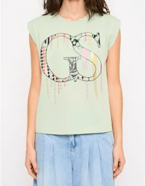 T-Shirt w romby z paskami