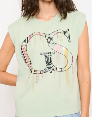 T-Shirt w romby z paskami