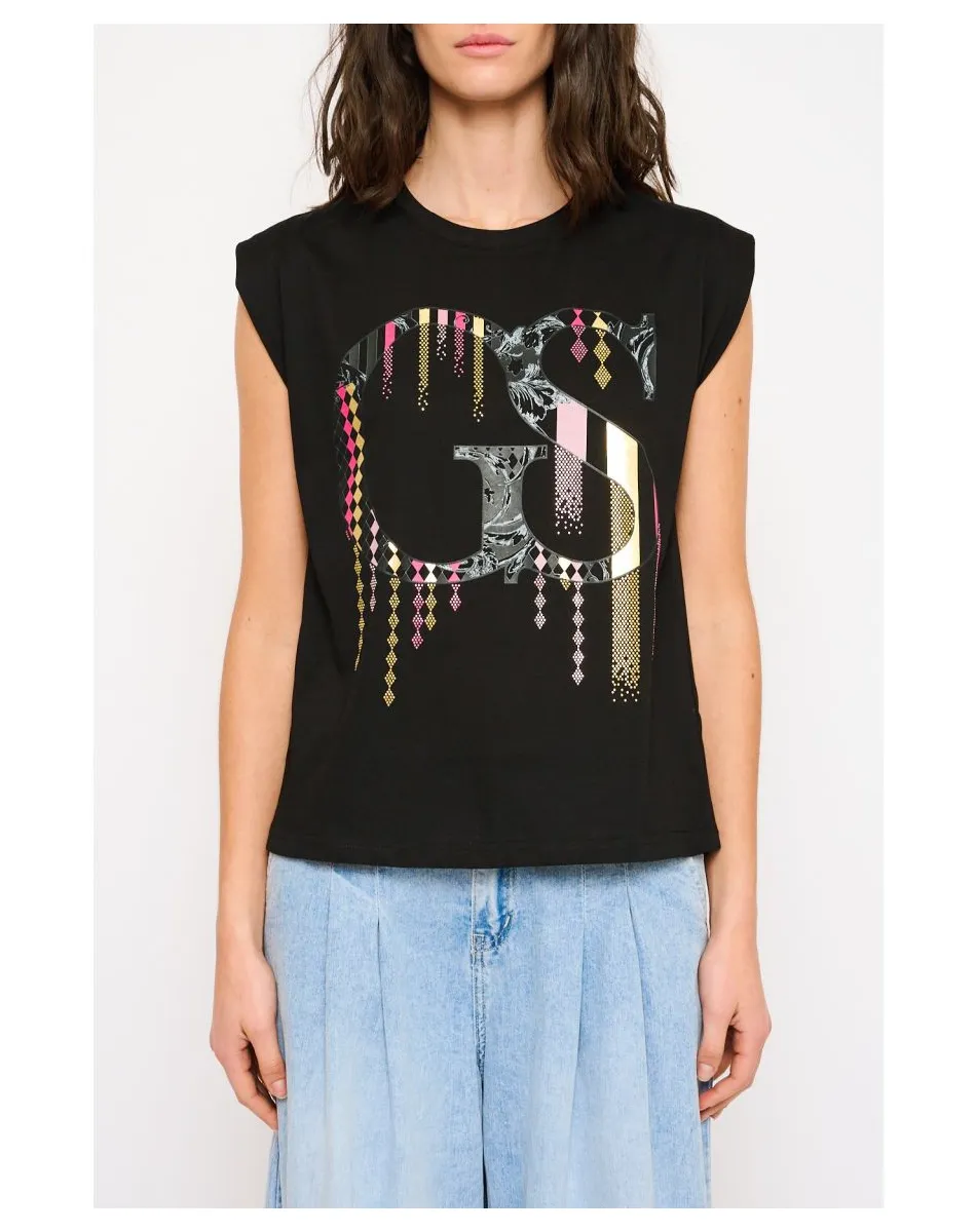 T-Shirt w romby z paskami