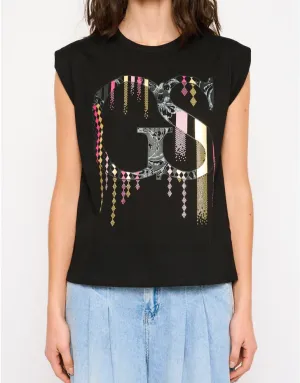 T-Shirt w romby z paskami