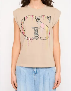 T-Shirt w romby z paskami