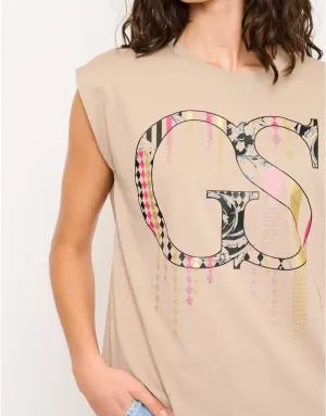 T-Shirt w romby z paskami