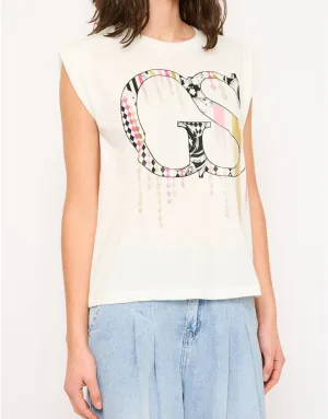 T-Shirt w romby z paskami