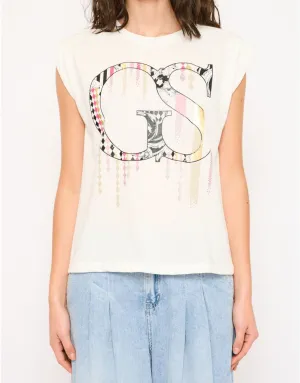 T-Shirt w romby z paskami