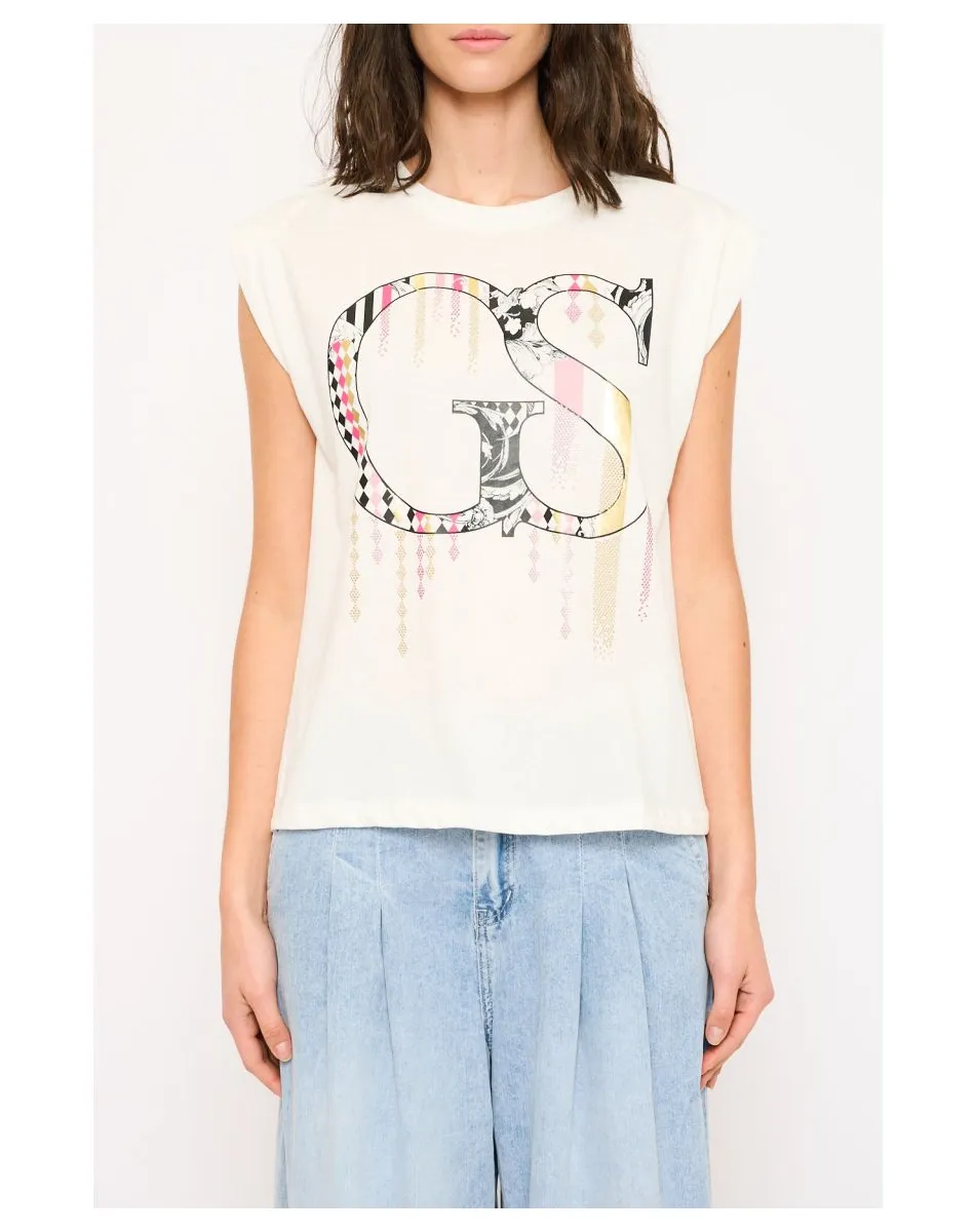 T-Shirt w romby z paskami