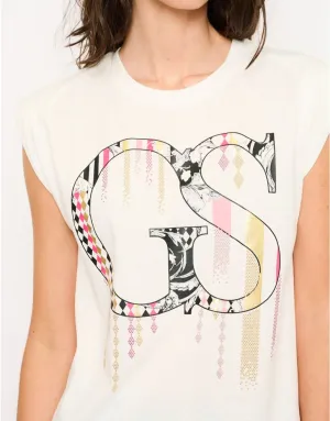 T-Shirt w romby z paskami