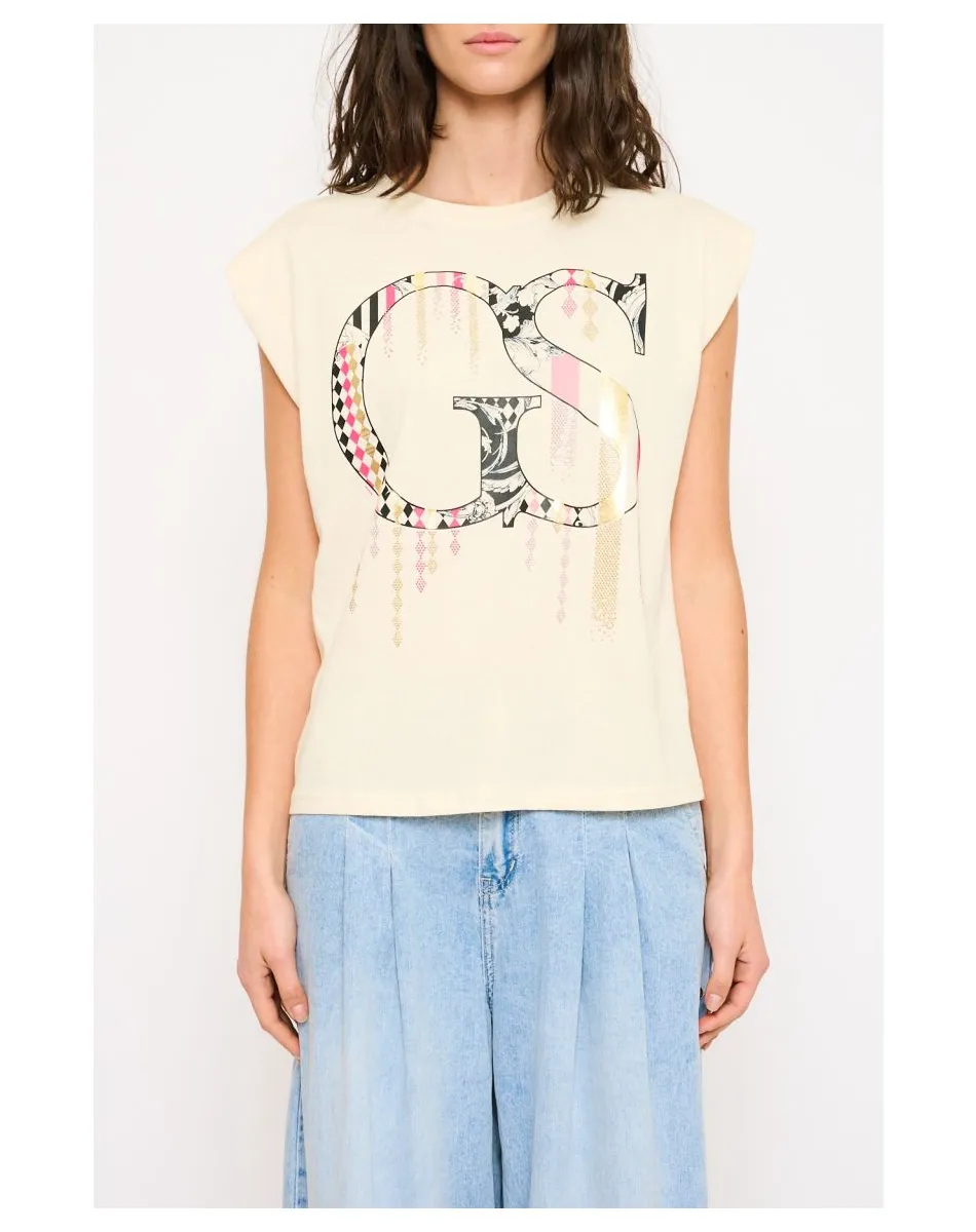 T-Shirt w romby z paskami