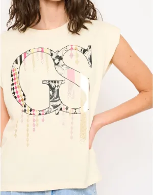 T-Shirt w romby z paskami